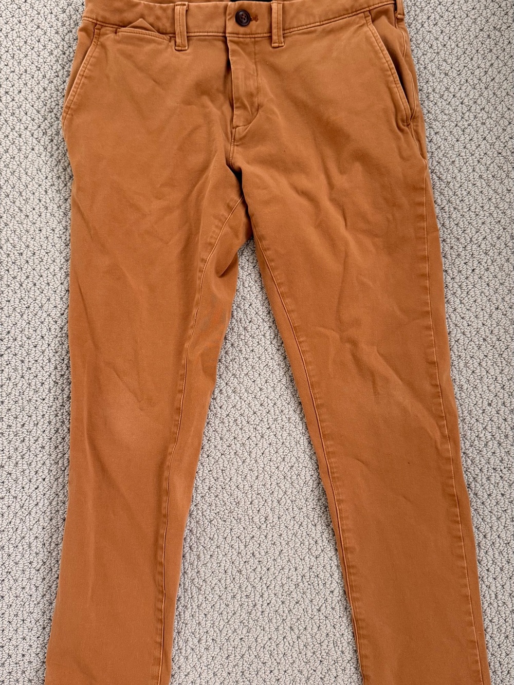 Express Slim Chinos in Burnt Orange